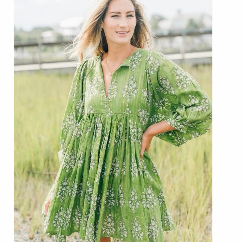 Clara the label clover mini dress renwick olive XS